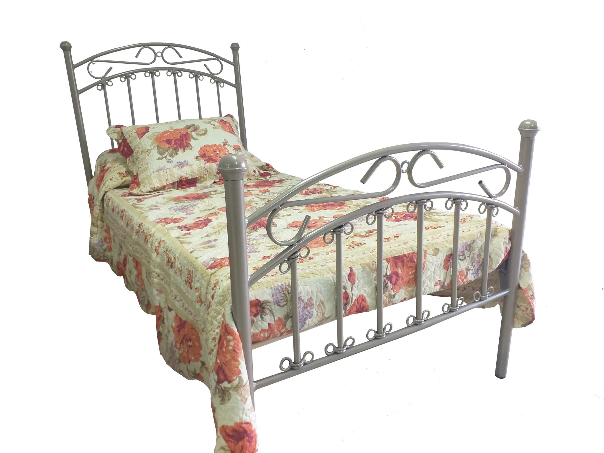 Cama modelo victoria 1 ½ plaza parrilla metálica INCATEX