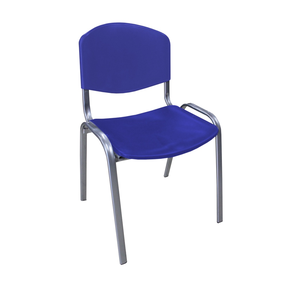 Silla iso polipropileno estructura metalizada