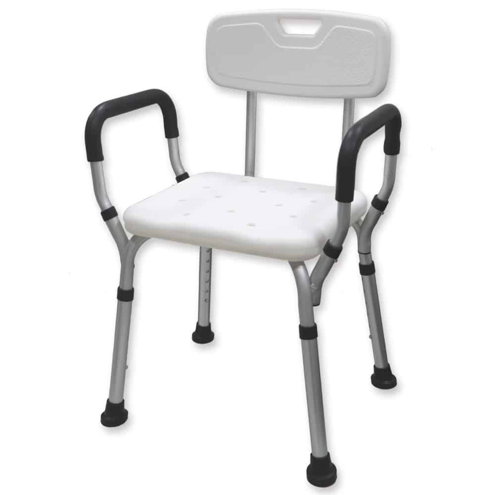 Silla De Ducha Con Respaldo Y Reposabrazos