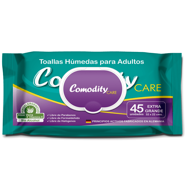 Toallas húmedas adulto comodity care